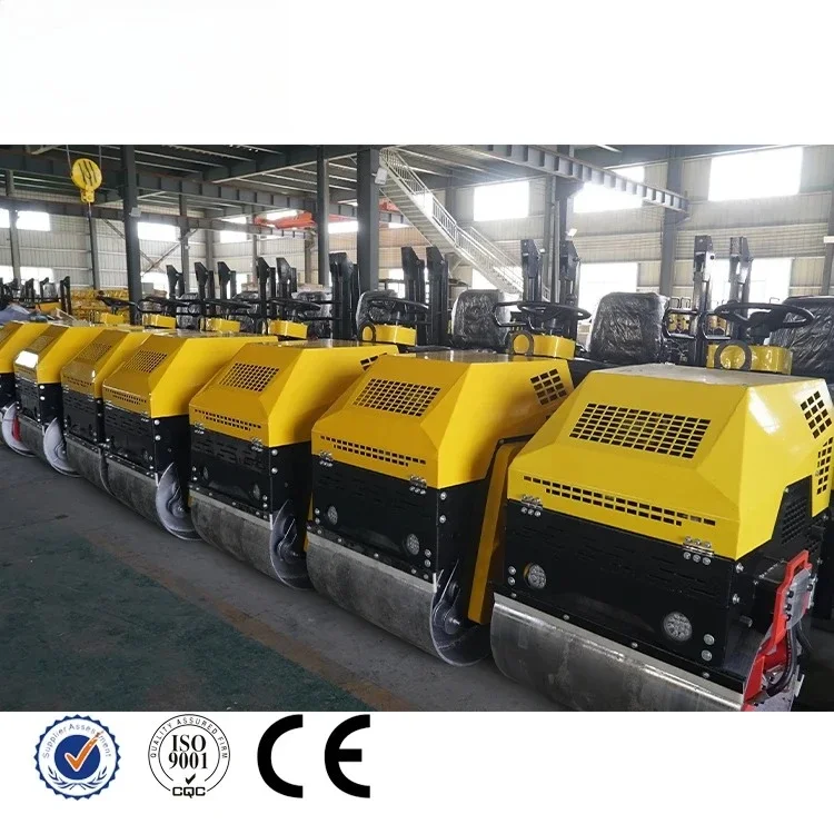 0.7 Ton Small Ride On Double Roller Road Roller Compaction Equipment Roller Vibratory For Sale