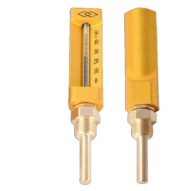 Marine Industrial Boiler Duct Air Conditioner V-type Thermometer Metal Protective Cover Shockproof High Temperature