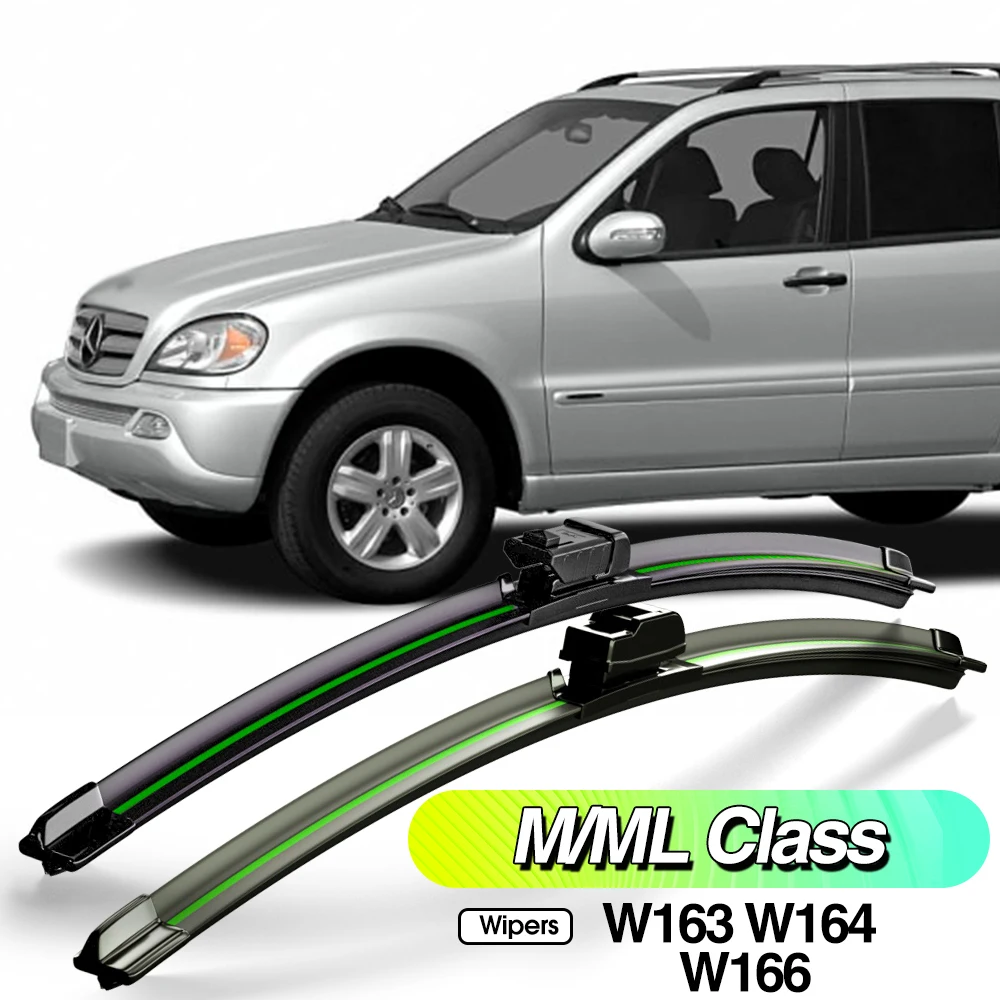 

For Mercedes Benz M ML Class W163 W164 W166 1998-2019 2pcs Front Windshield Wiper Blades Accessories Windscreen Window