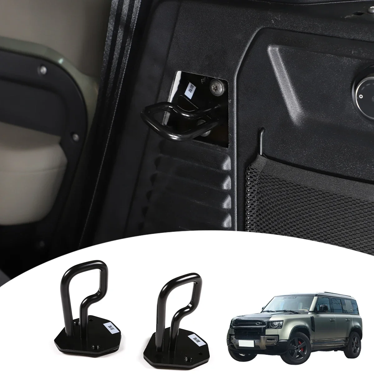 

For Land Rover Defender 110 2020-2024 aluminum alloy car rear seat back adjustment bracket sticker car modification accessories