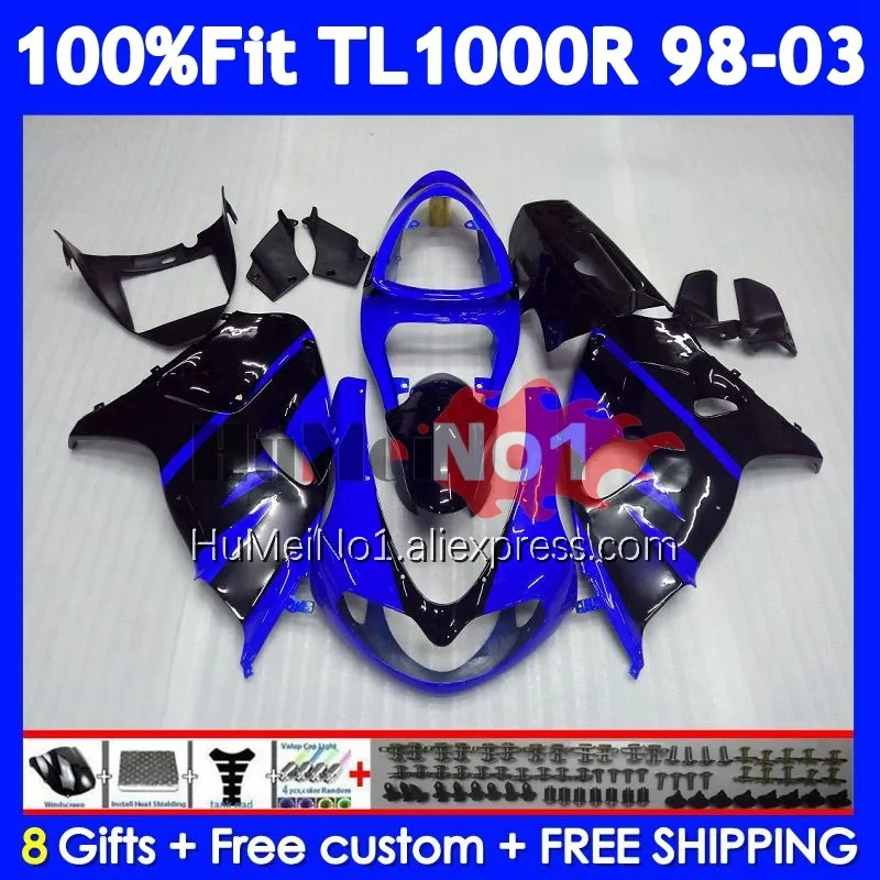 

Кузов для SUZUKI SRAD TL1000 TL Blue black 1000 R 1000R 123No.1 TL1000R 98 99 01 02 03 1998 1999 2000 2001 2002 2003 Обтекатели