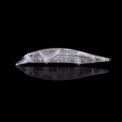 Hanlin 10/20pcs 13.5CM 14.5G Blanks Minnow Transparent Floating Fishing Lure Trout Hard Plastic Bodies Jerkbait Unpainted Tackle