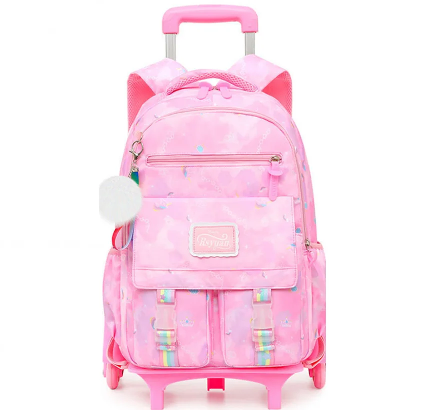 

Trolley School Bags School Rolling Laptop backpack Wheeled Backpacks with Wheels Rucksack Girls School Rolling Backpack Girls