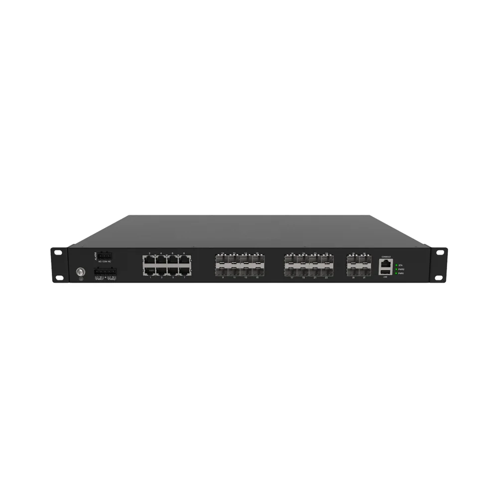 

28-Port Full Gigabit Industrial-Grade Managed Ethernet Switch RIS6228-28GP-H1 with 8K VLAN QoS 1000M LAN SNMP Desktop Stock