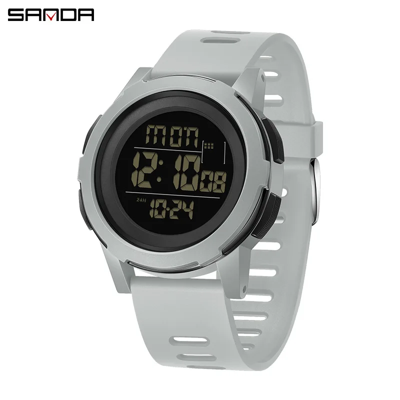 Reloj electrónico popular para estudiantes de moda SANDA para hombres y mujeres, reloj para hombres al aire libre resistente al agua con luz nocturna para mujeres