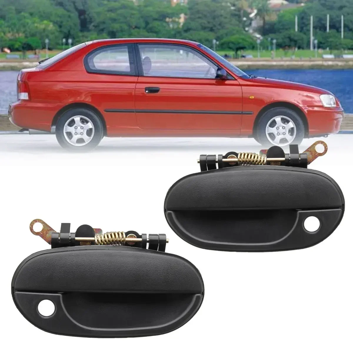 Front Left/Right Exterior Door Handle For Hyundai Accent 1995 1996 1997 1998 1999 2000 for Excel X3 1997 1998 1999 2000