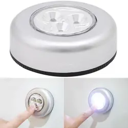 Dropship 3 LED Car Home Wall Camping for Touch Push Lamp Battery Powered Night Light