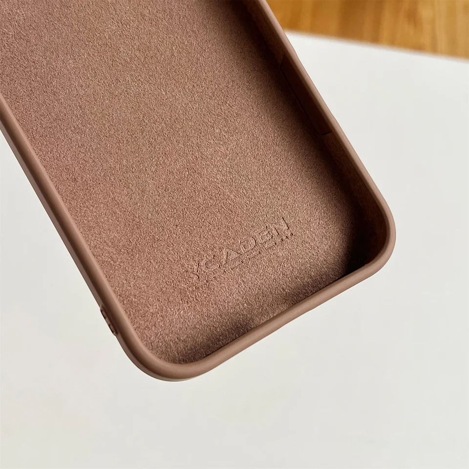 Funda de silicona líquida de lujo original para iPhone 17 16 17 16 Pro Max 17 Air 16 Plus, TPU protectora, suave y a prueba de golpes 4