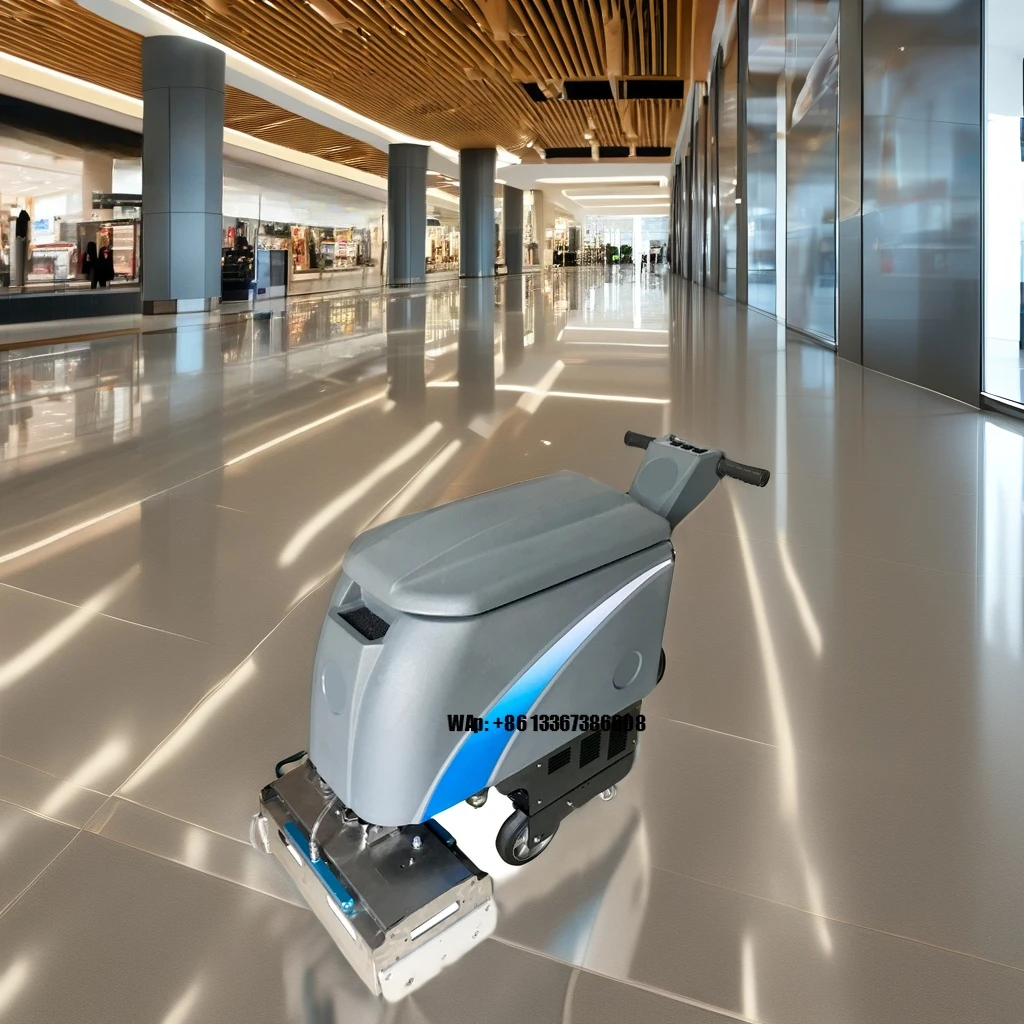 Electric Mini Autonomous Industrial Cleaning Machine Manual Battery Powered Floor Scrubber Escalator Cleaning Machine