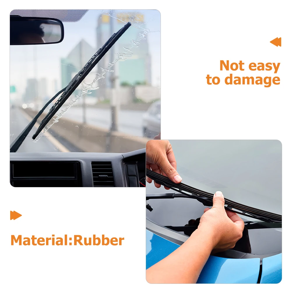 

4 Pcs Wiper Strip Windshield Attachment Inserts Rubber Refill Car Strips Windscreen Replacement Window Frameless