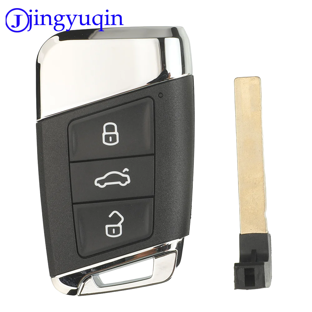jingyuqin 3Buttons Smart card Remote control  Key  For Volkswagen MQB49/5C 434 MHZ NO LOGO Compatible Car cdurable and reliable