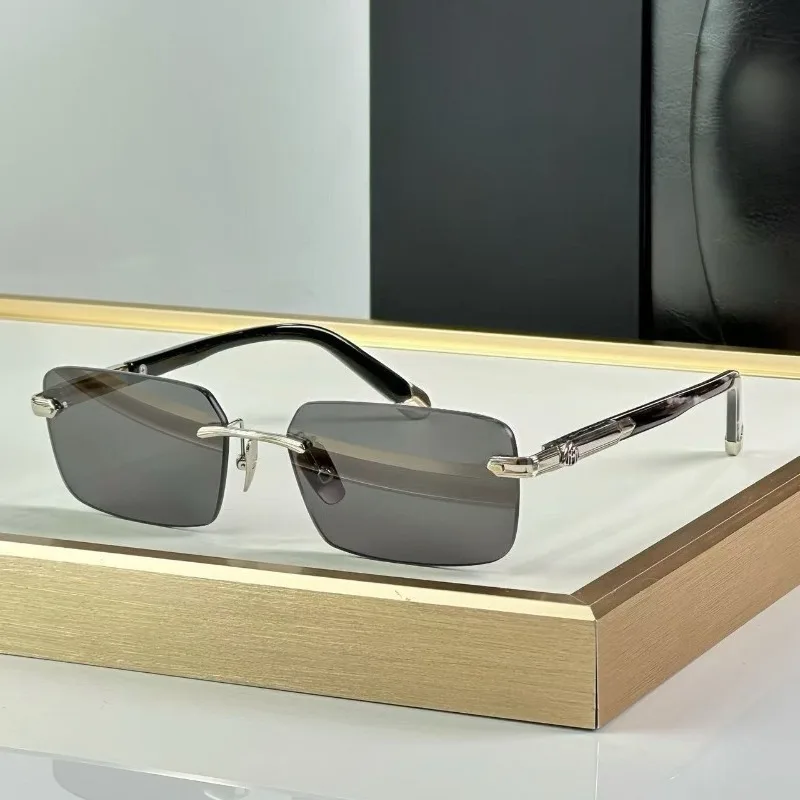 

THE SYMPHONY II Rimless Luxury Sunglasses - Handcrafted Acetate Frame, Vintage Design for Outdoor Adventures & Urban Fashion
