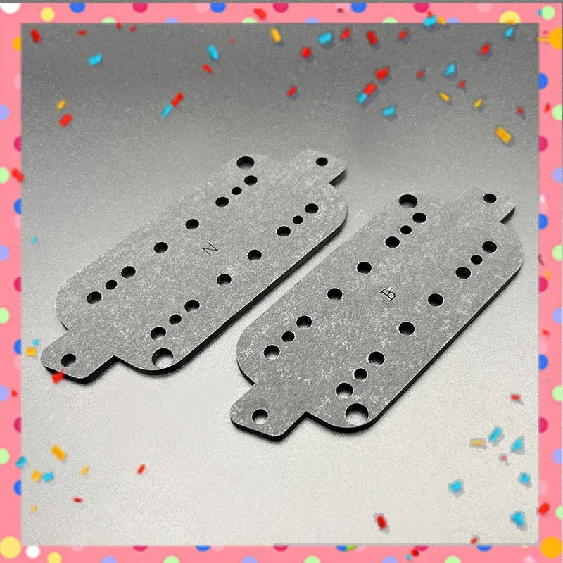 12Pcs Fan Fret Pickup Fiber Baseplate for 6 String Pickup N-50/B-52 Incline 15 Degree Black