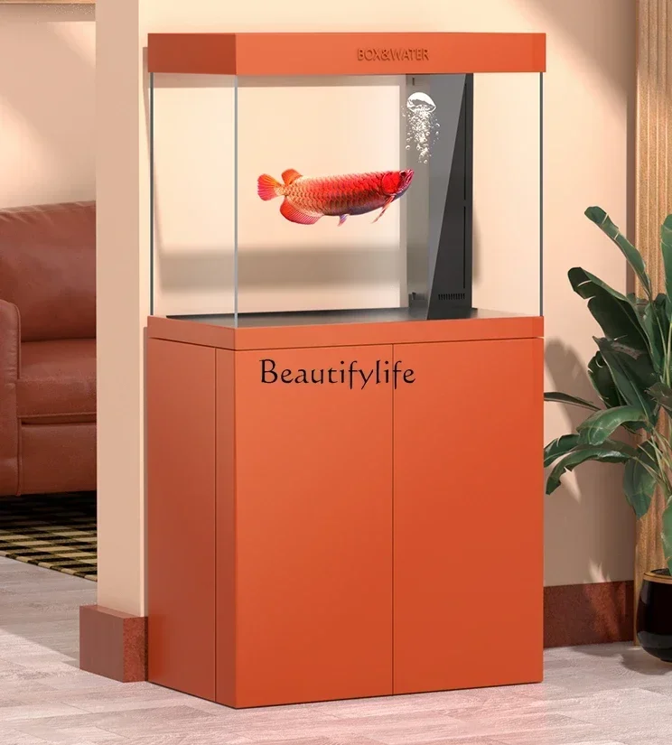 

FG26Household Fish Tank Living Room Super White Glass Medium and Large Aquarium Bottom Filter