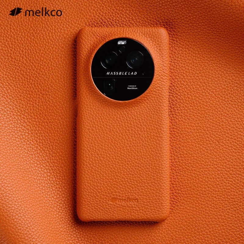 Melkco Genuine Cowhide Leather Phone Case for OPPO Find X6 Pro & FindX6 Luxury Business Anti-slip Shockproof Protective Cover