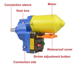 DC 24V Electric Film Roller Greenhouse Roll Up Motor 100W Electric Film Roll Machine Greenhouse Film Winding Machine