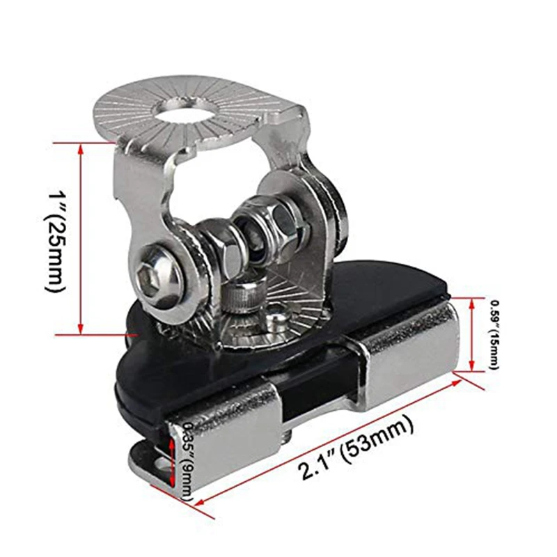 Dne-z2Pcs العالمي هود جبل مصباح ليد بار تصاعد بين قوسين قابل للتعديل المشبك عمود حامل Led ضوء العمل بار الفولاذ المقاوم للصدأ