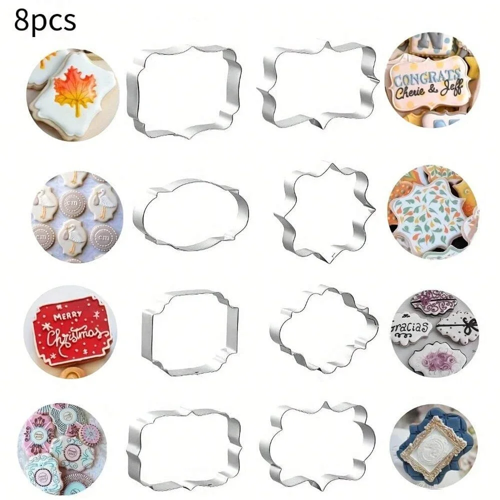 Stainless Steel Cookie Molds Cake Pastry Chocolate DIY Cutter Set Border Combination Kitchen Baking Decorating Accessories