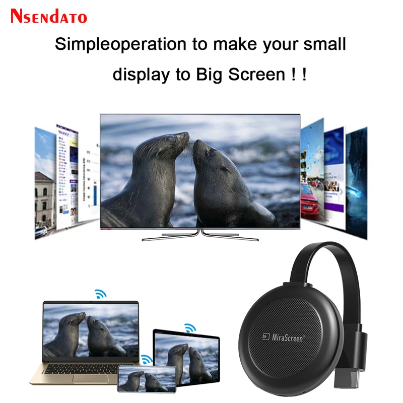 Mirascreen G38 5G Miracast sans fil pour DLNA AirPlay HDMI-Compatible TV Stick récepteur Wifi affichage Dongle pour IOS Android PC TV