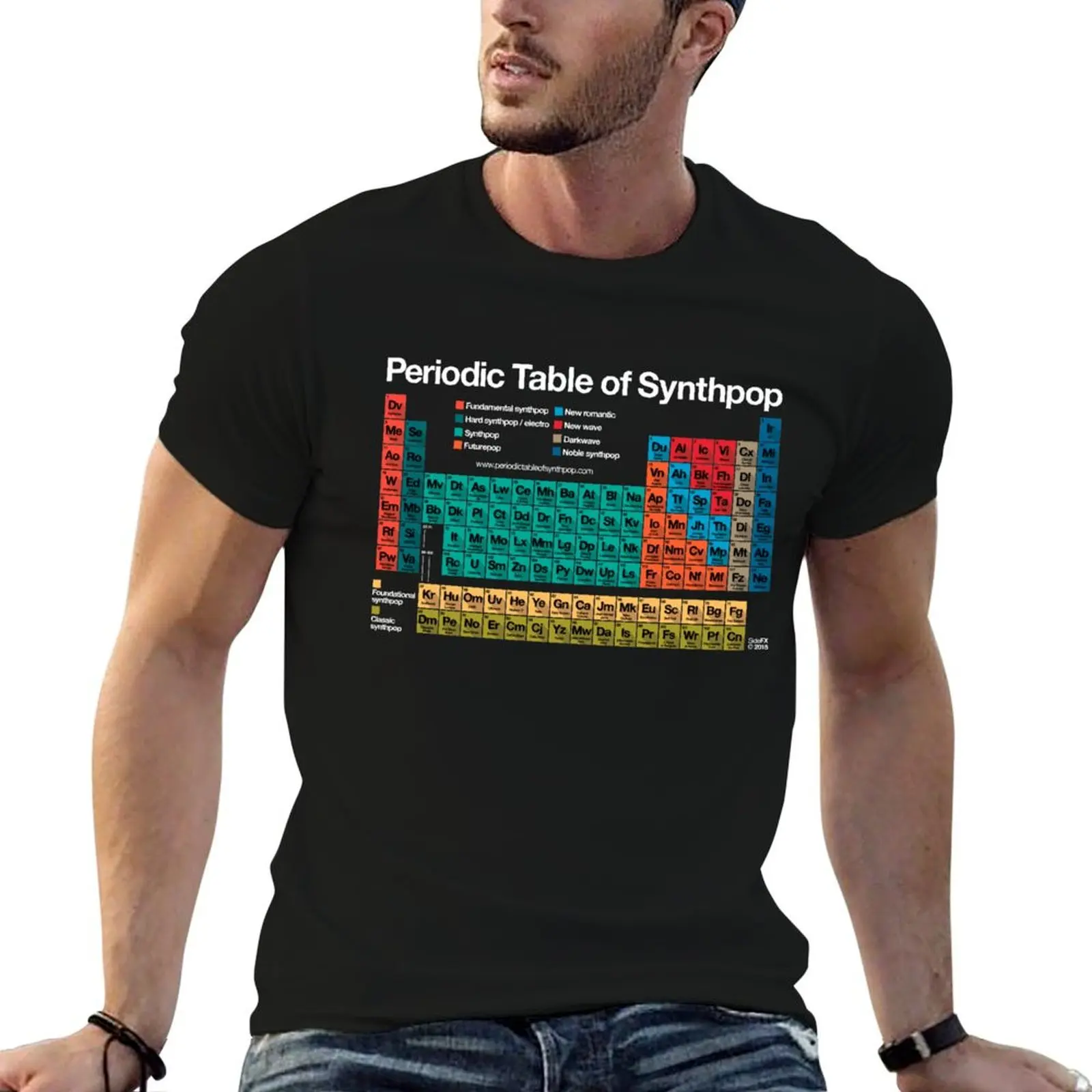 background) Table (dark anime tshirt T-Shirt of for man g Periodic Synthpop t shirts men