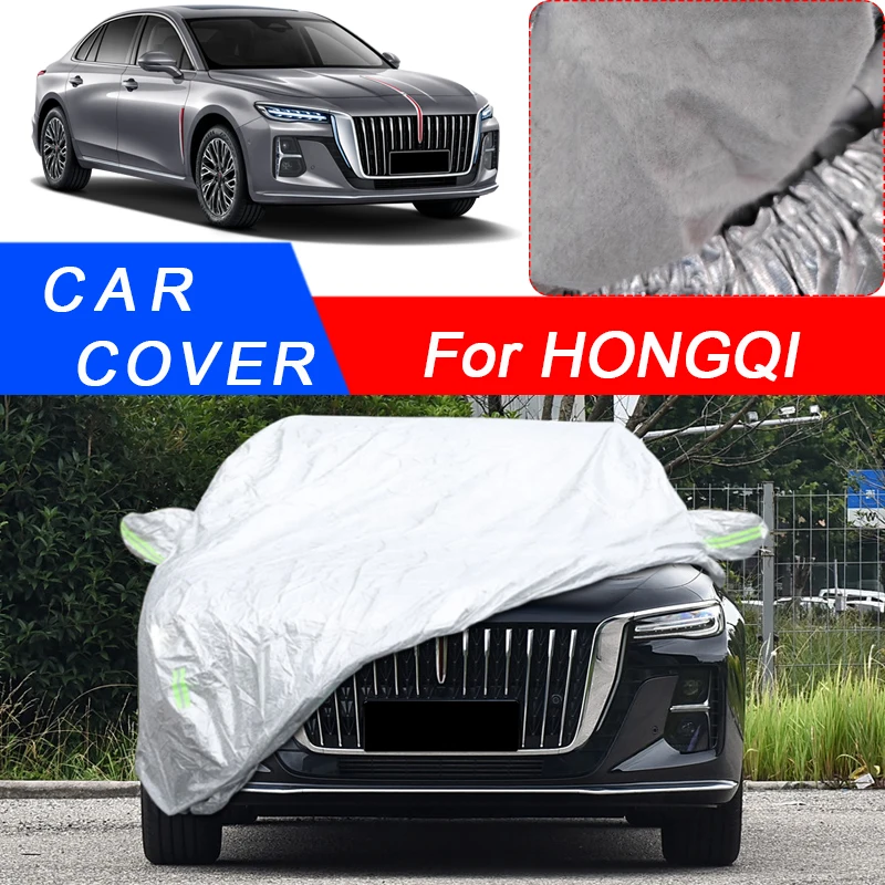 For HONGQI EH7 EHS7 E-HS9 H5 OUSADO H9 HS3 HS5 HS7 2021-2026 Car 3Layer Thicken Cover Anti-rain Dustproof Snow Waterproof