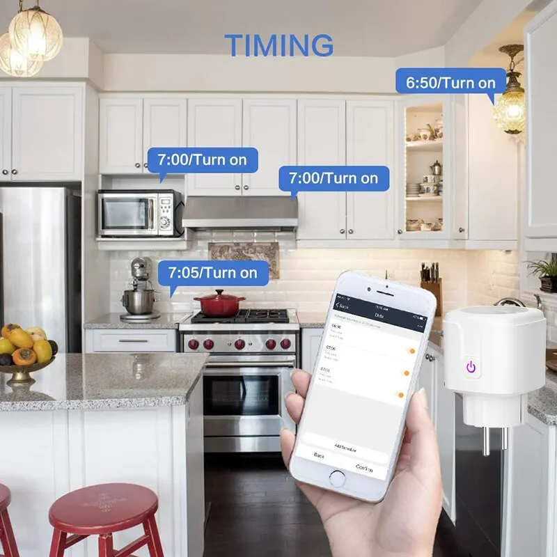 Smart Socket EU 16A 20A AC240V Wifi Smart Plug Power Outlet Alexa Google Home Voice Control For Tuya Smart Life APP