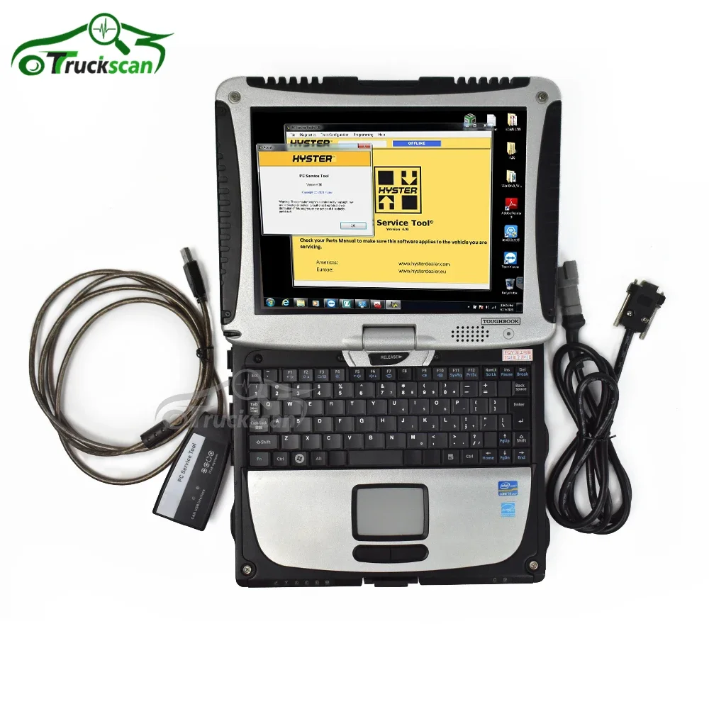 

For Hyster Yale Forklift Truck Diagnostic Scanner Yale Hyster PC Service Tool with CF52/19 Laptop