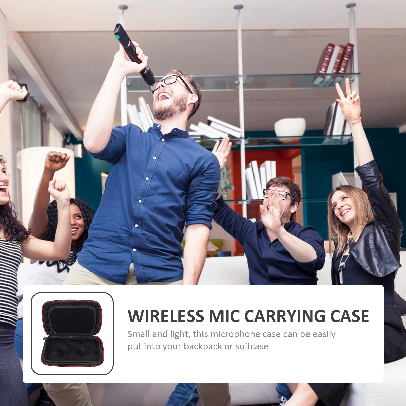 

Wireless Mic Storage Bag Shockproof Drop-Resistant Protective Carrying Case for Travel Home Use Compatible with Rode Wireless