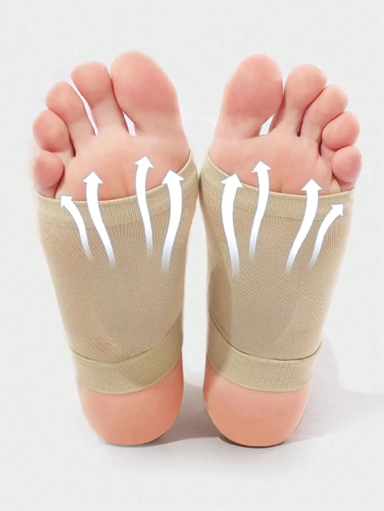 1 Paar elastische Fußgewölbestützen, Slip-On-Fußschützer, stoßdämpfende Laufeinlagen für Männer und Frauen – Detail 3