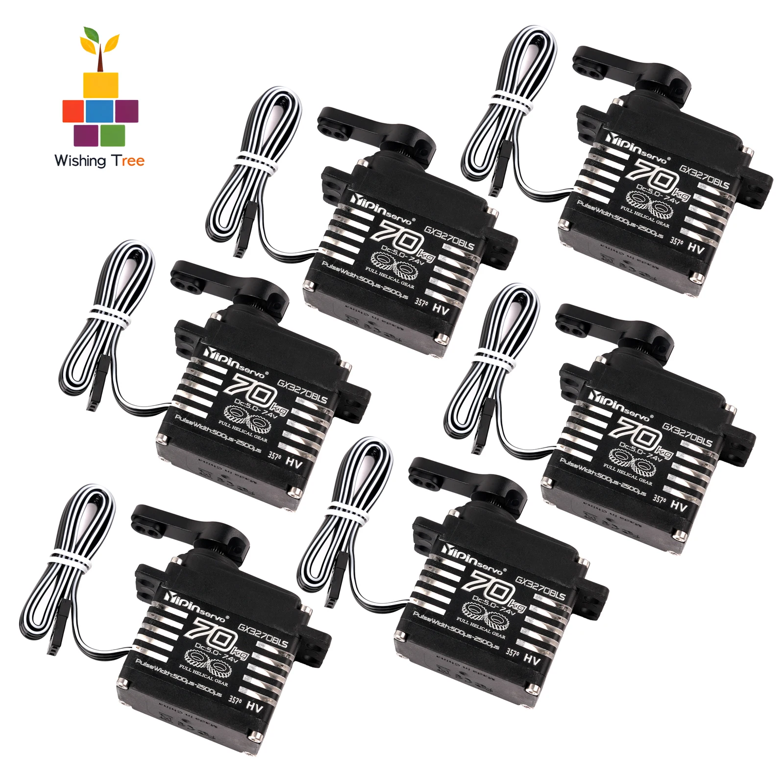 6PCS High Torque Brushless Servo Metal Gear Waterproof For 1/10 1/8 RC Crawler Car