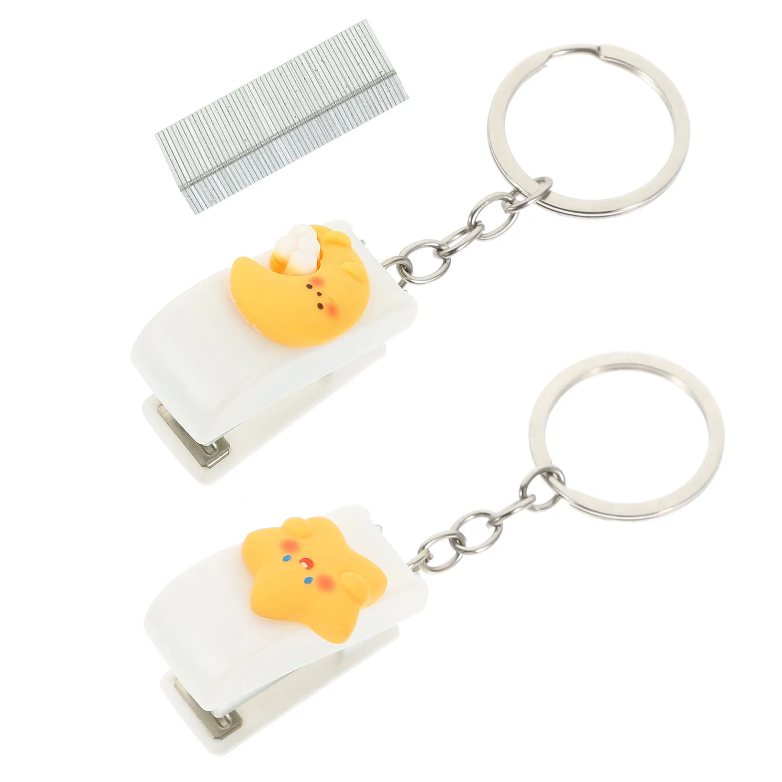 

3Pcs Compact Lightweight Desktop Staplers For Home School Office Use With 400Pcs 10Size Staples And Keychain Design