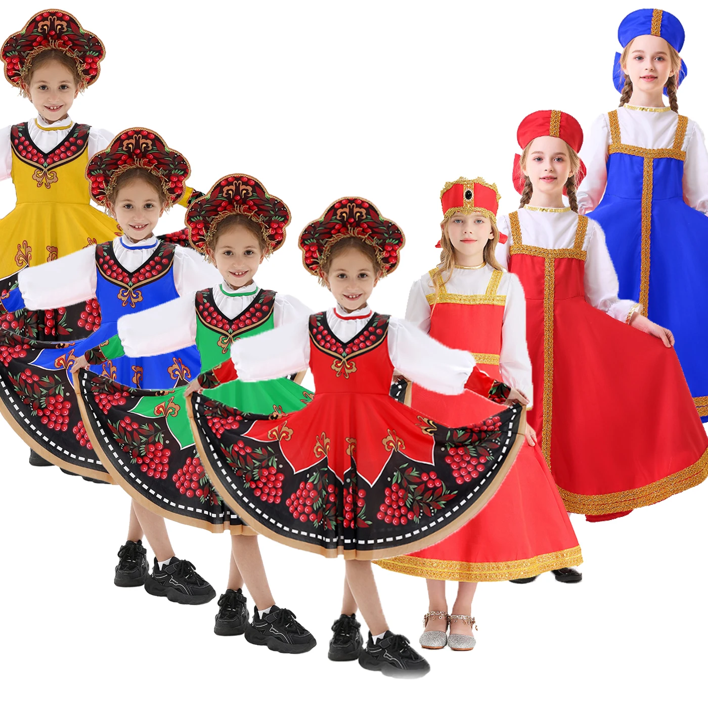 

loween Ethnic Stage Costume Cultural Festival Art Children's Performance Clothes Medieval Drama Performance Outfit