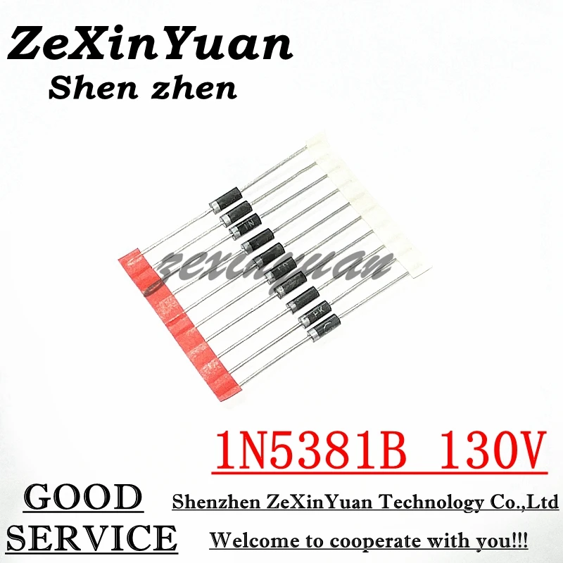 

10PCS/LOT Zener Diode 5W 130V IN5381B 1N5381B 1N5381 5W DO-15 CASE17-02