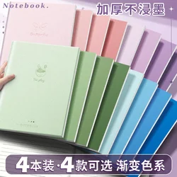 B5 Student Notepad Creative Gradient Color Journal Notebook Student Horizontal Line 80Page Notebooks School Stationery Supplies