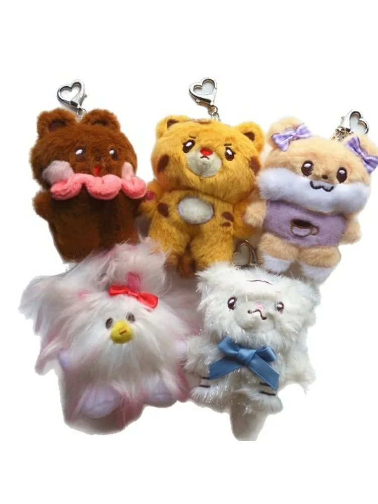 Illit Cartoon-Puppen-Schlüsselanhänger IROHA MINJU MOKA WOHEE Mini-Figur Taschenanhänger Kpop Idol Merchandise Sammlerstück Geschenk für Fans