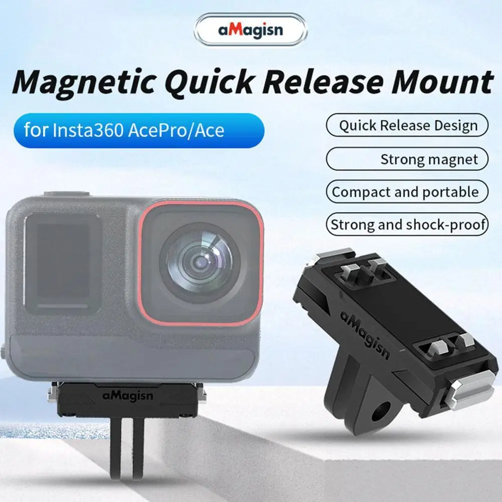 Magnetic Quick Release Base Bracket For Insta360 Ace Magnetic Adapter Riding Holder For Insta360 Ace Pro Sports Camera Accessory