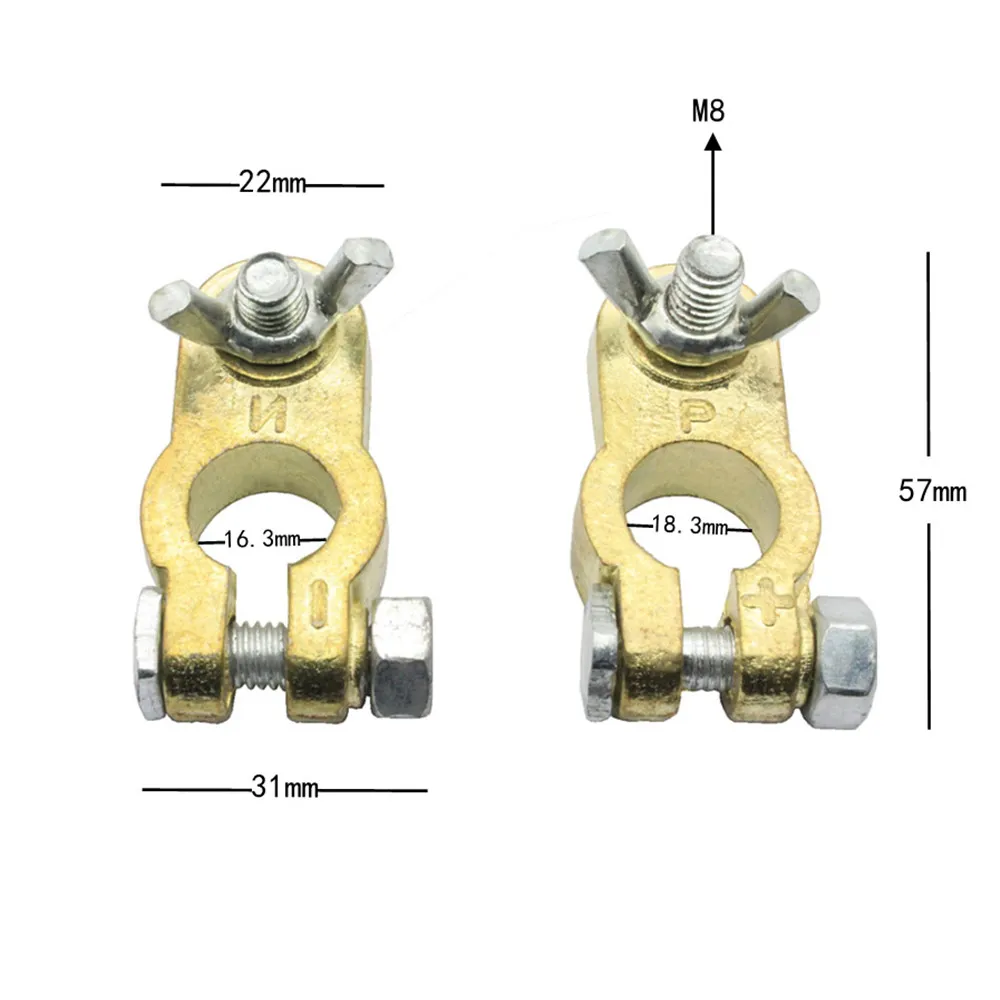 

Professional Car Battery Terminals Adapter Durable Wire Connection Terminal for Auto Electrical System 2Pcs