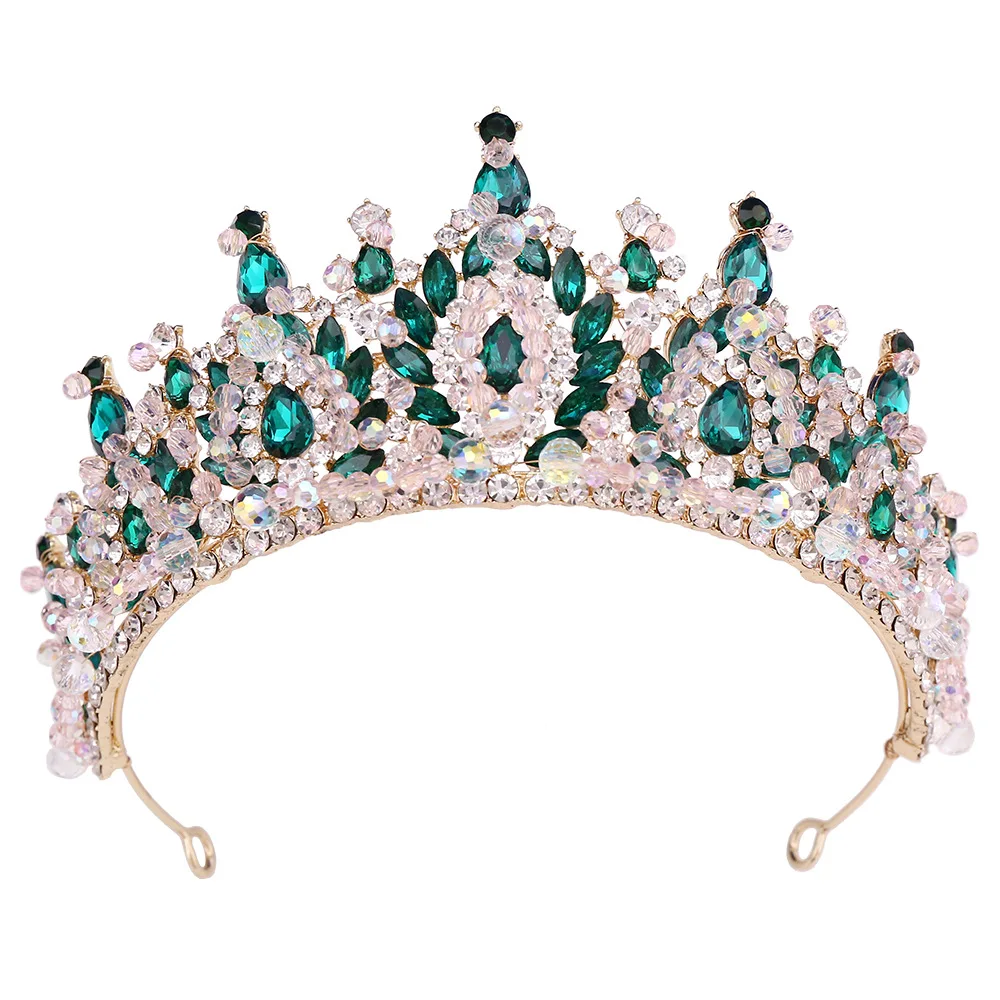 

Короны принцессы и королевы для свадьбы, головной убор невесты, хрустальная свадебная тиара, корона для театрализованного представления, женская диадема, свадебные аксессуары для волос