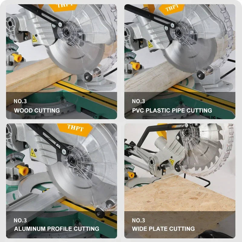 1800W Multi Blade Saw Wood Aluminum PVC Circular Cutting Miter Saw Double Mitre Saw Machine