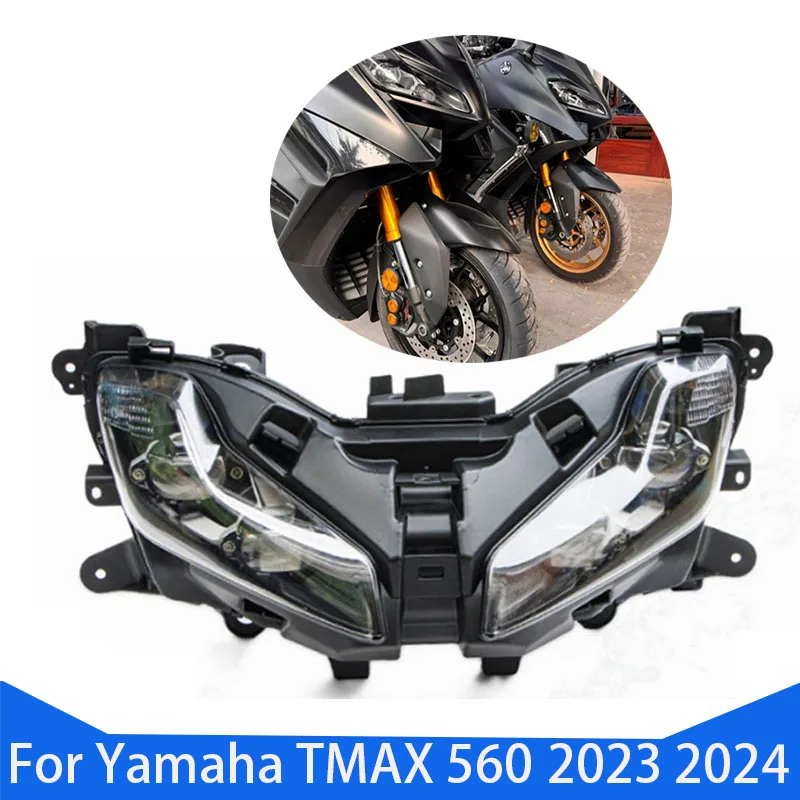 

Для Yamaha TMAX 560 Tmax T-MAX 560 2022-2024 T-MAX 560 светодиодная фара головного света мотоциклетная лампа в сборе корпус