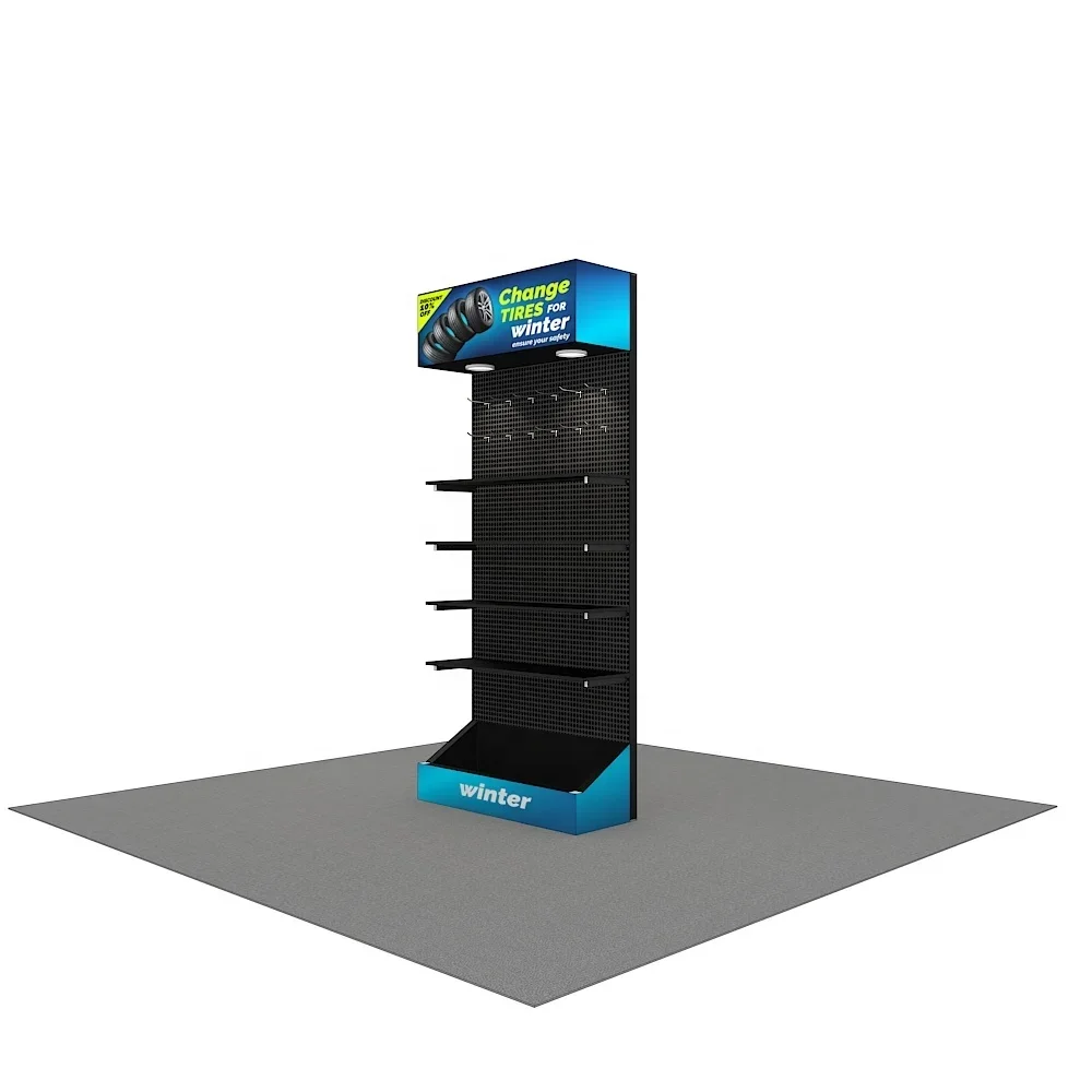 Portable Aluminum Peg Board Shelf Panel Modular Stand Tradeshow Booth Display