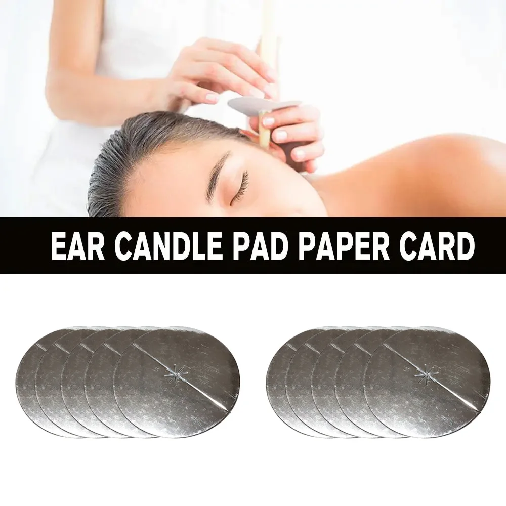 100pcs Beeswax Candle Protectors Personal Ear Care Disk Protective Ear Care Candle Protective Disk Ear Candle Pad Tray