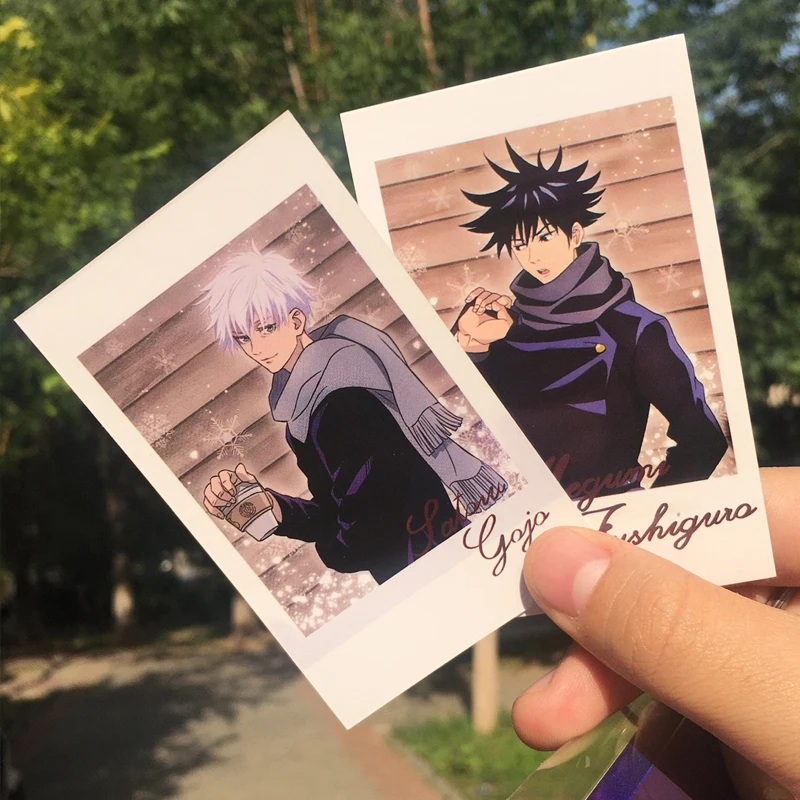 2Pcs/Set Cute Anime Card Cosplay Rounded Corners LOMO Card Postcard Christmas Gifts Girls