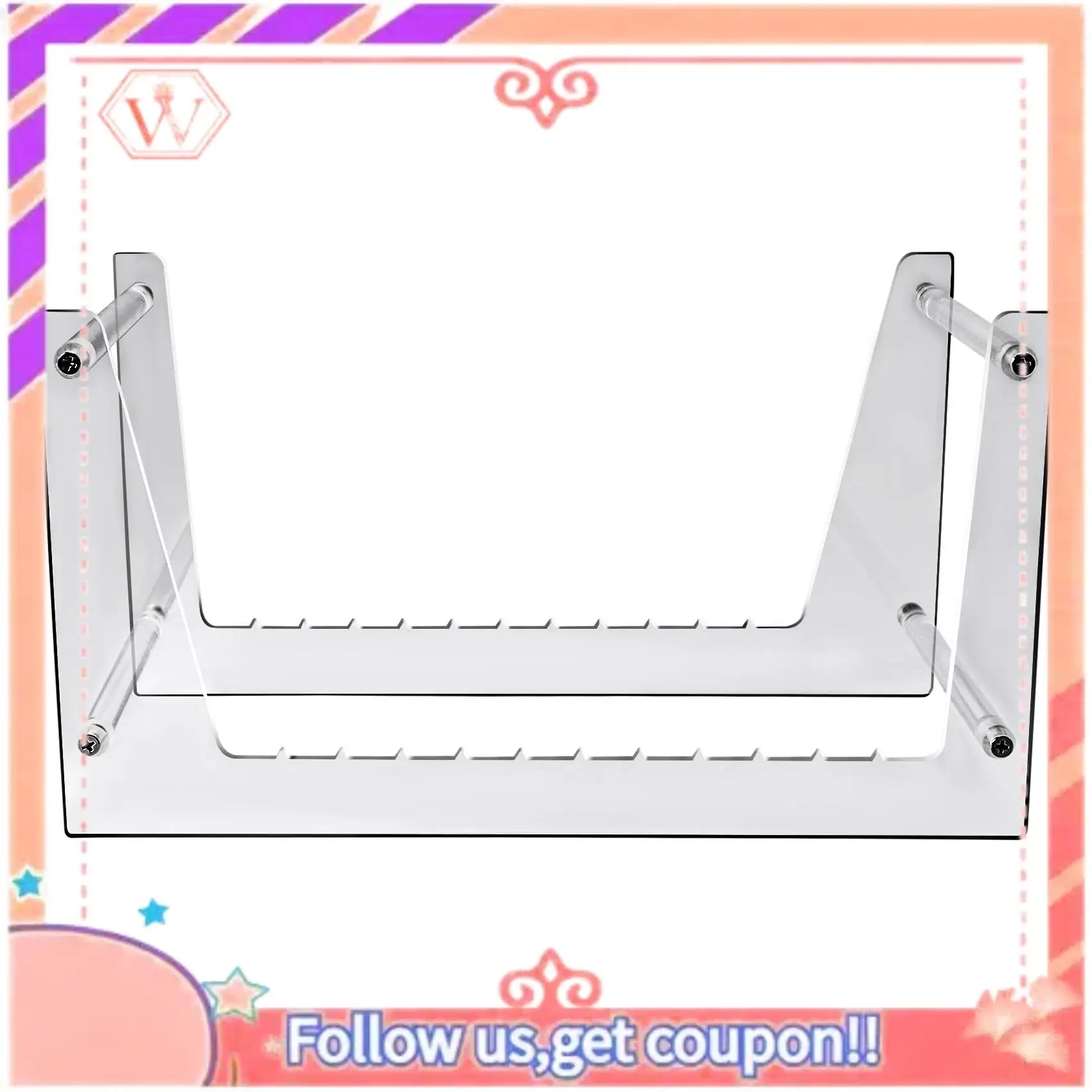 

Upgraded Clear Vinyl Record Stand Holder For Desktop Album Storage, Acrylic Vinyl Record Shelf Display 50 Lps