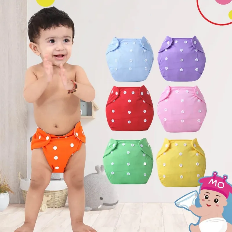 Baby Diapers Washable Reusable Nappies Grid/Cotton Training Pant Cloth Diaper Baby Winter