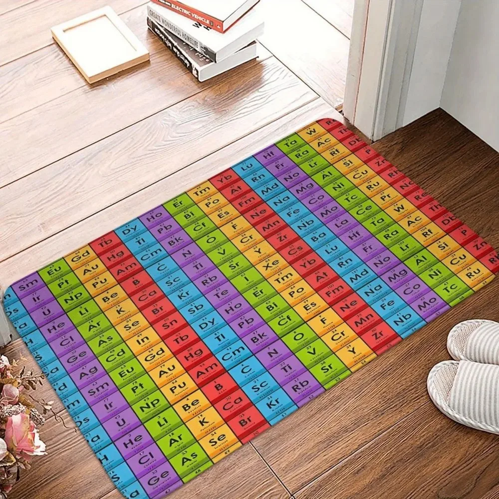 VIKAMA Science Periodic Table Educational Rug, Non-Slip Durable Carpet Mat for Home Classroom Teacher Decor