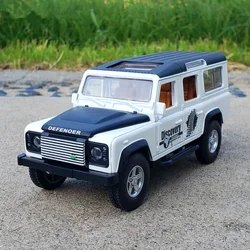 1:32 Land Rover Defender Alloy Car Model Diecasts Toy Metal Simulation Off-road Vehicles Model Childrens Gift