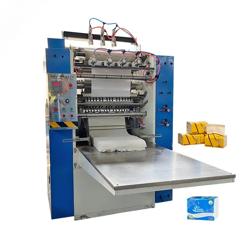 4 Lines V Fold Full Automatic Laminated Facial Tissue Paper Making Machine High Speed Facial Tissue Production customized