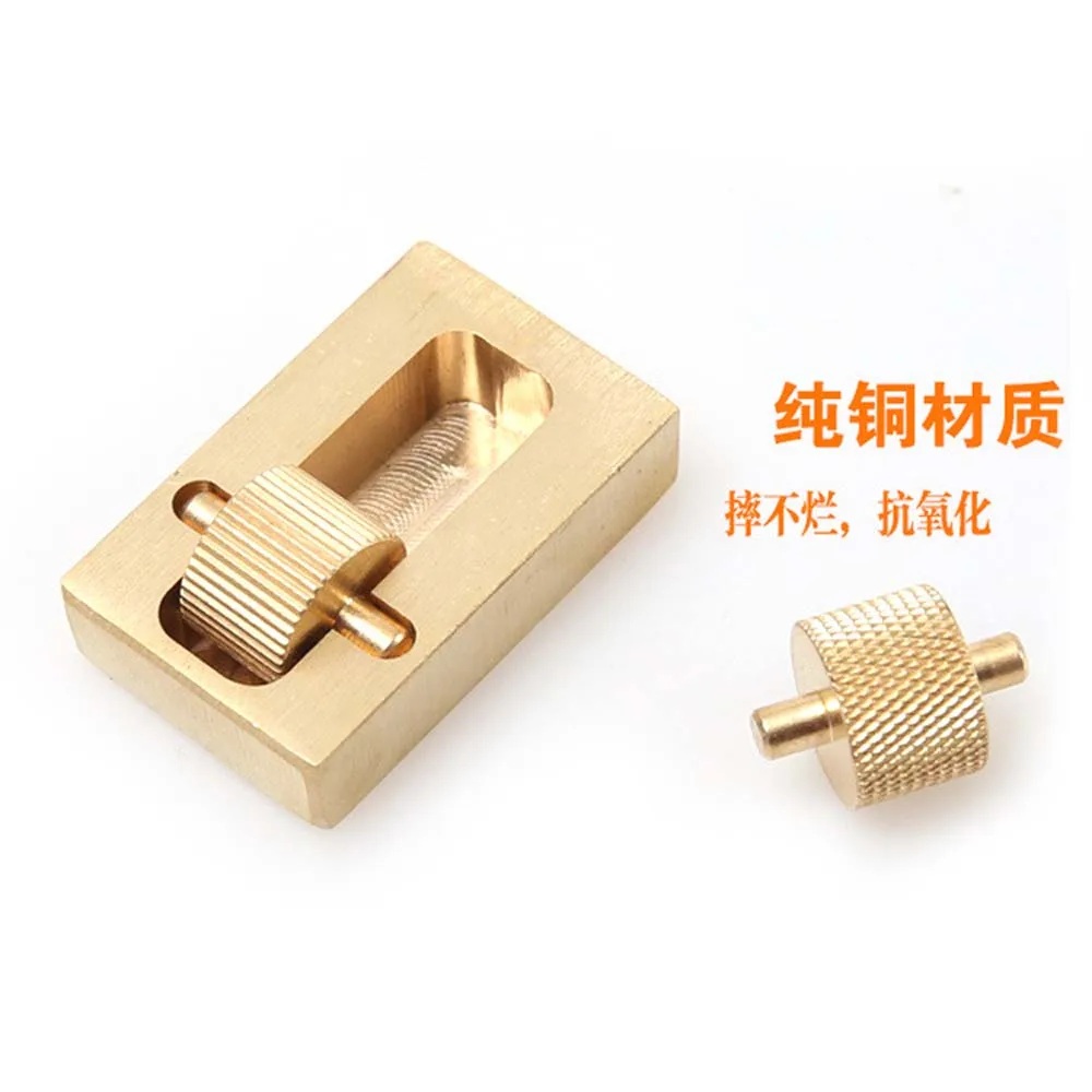 Leather edge banding tool, pure copper mini edge oil box, bucket edge oil pen, leather edge treatment DIY leather tool