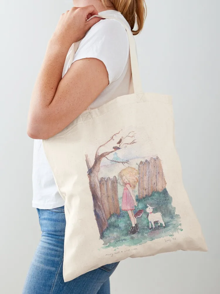 

Mary Had a Little Lamb Tote Bag hand bags sac pour femme shopper bag woman hand bag